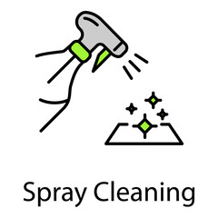 Spray Cleaning Vector Icon For Home Disinfection