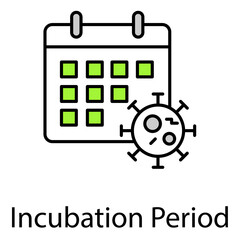 Incubation Period Vector Icon Representing Viral Development