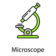 Microscope Vector Icon Representing Scientific Research Tool