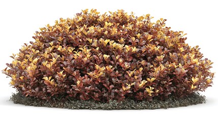 Lush red and gold autumn bush photo