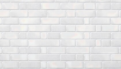 Naklejka premium White Brick Patterned Background Crisp and Minimalistic Monochrome Design Providing a Clean and Modern Canvas for Digital Art, Home Decor, or Inspiring Minimalist Interiors.