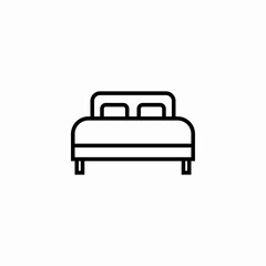 double bed icon icon sign vector