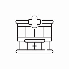 hospital medical building icon sign vector