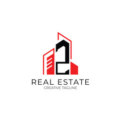 Building logo with letter Z. Logo template for real estate, architecture and construction company
