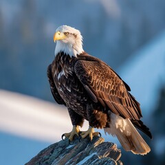 American bald eagle on a branch