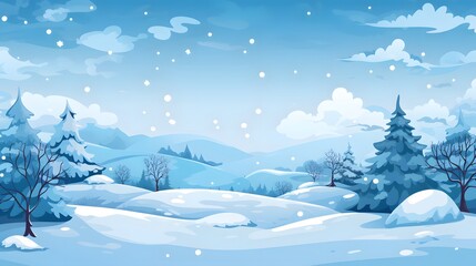 Festive Snow Background for Merry Christmas Celebration in Vector Art
