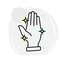 Healthy Clean Hand Vector Icon For Safety