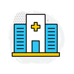 Obraz premium Hospital Healthcare Facility Vector Icon Illustration
