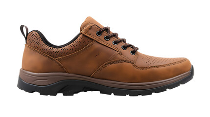 Brown Leather Casual Shoe with Black Sole