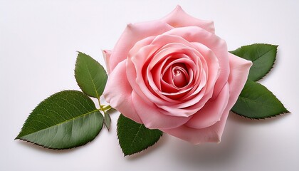 Fototapeta premium pink rose isolated on white background
