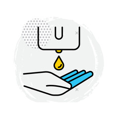 Flat Style Soap Dispenser Sanitizer Vector Icon