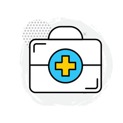 Obraz premium First Aid Medical Kit Vector Icon Symbol
