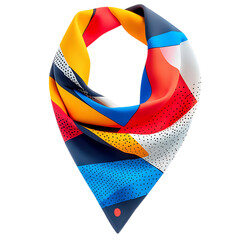 Trendy Cooling Bandana with Bold Digital Graphic Isolated on Transparent Background