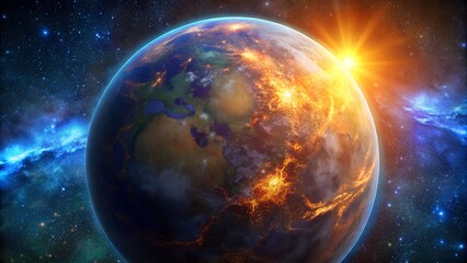 Earth from Space A Glimpse of Our Planet's Beauty