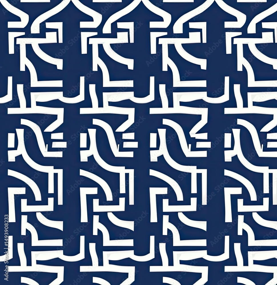 Poster abstract geometric pattern of interlocking lines on a dark background. intricate, repeating design w