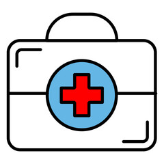 Fototapeta premium Medical Kit Icon For Healthcare And Emergency