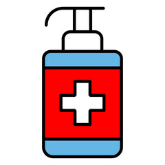Obraz premium Sanitizer Bottle Vector Icon Showing Healthcare Equipment