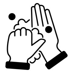 Step By Step Thumb Washing Vector Icon