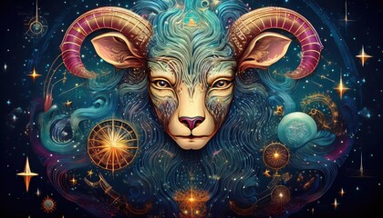Vibrant Astrological Exploration Zodiac Signs and Horoscopes, Set Against a Richly Textured Background, Infused with Mystic Hues and Energetic Vibes, Revealing the Cosmic Dance of Celestial