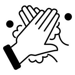 Back Of Hand Cleaning Vector Hygiene Icon