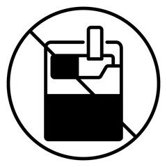 Quit Smoking Vector Icon Indicating Health Protection