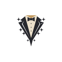 Elegant Tuxedo Diamond Logo for Formal Events