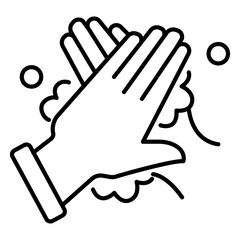 Obraz premium Vector Icon Showing Dorsal Hand Washing Technique.