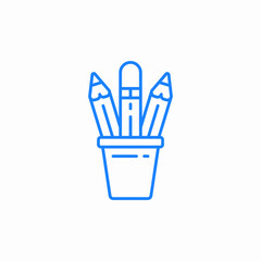 pen holder icon sign vector