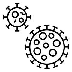 Obraz premium Virus Vector Icon Showing Microscopic Viral Particle