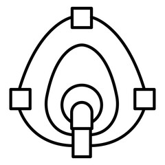 Ventilator Vector Icon for Intensive Care Illustration
