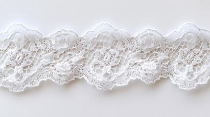 Obraz premium Elegant White Lace Border for Sewing Craft
