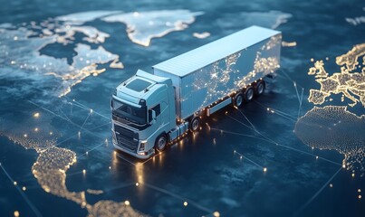 Logistics management and transportation network tracking on digital touchscreen map interface for supply chain coordination
