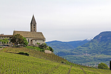 la chiesa parrocchiale di San Vigilio a Cortaccia (Bolzano)