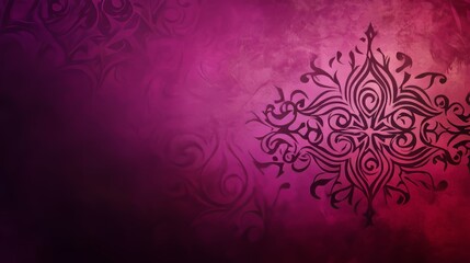 Elegant decorative ornament on a magenta background creating a luxurious look