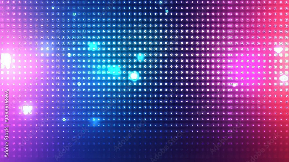Aufkleber vibrant led panel display, abstract background with dynamic lighting effect