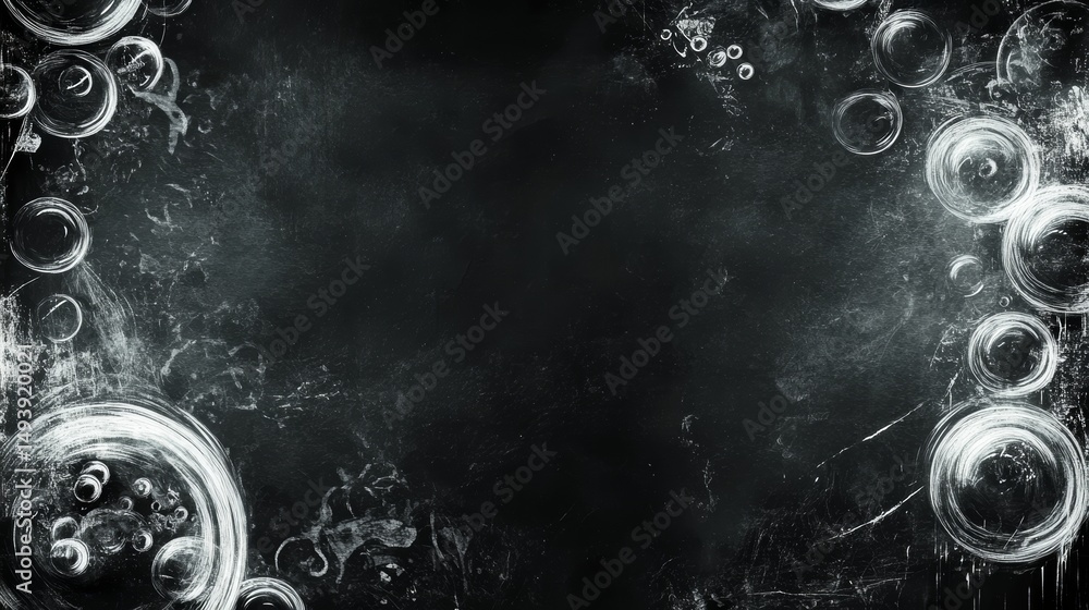 Poster abstract dark background with light circle elements for creative use