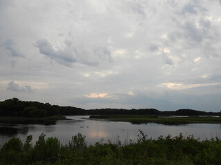 Tranquil beauty, of the wetlands within the Bombay Hook National Wildlife Refuge, Kent County,...