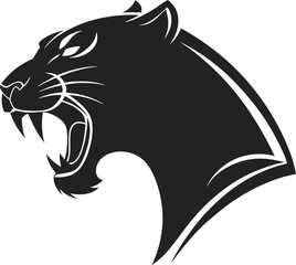 black leopard vector illustration