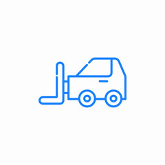 forklift car icon sign vector