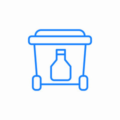 glass bin icon sign vector