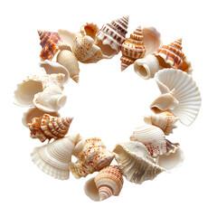 Artistic Shell Bracelet with Freeform Arrangement Isolated on Transparent Background