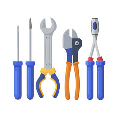 Professional tool set illustration isolated on white background