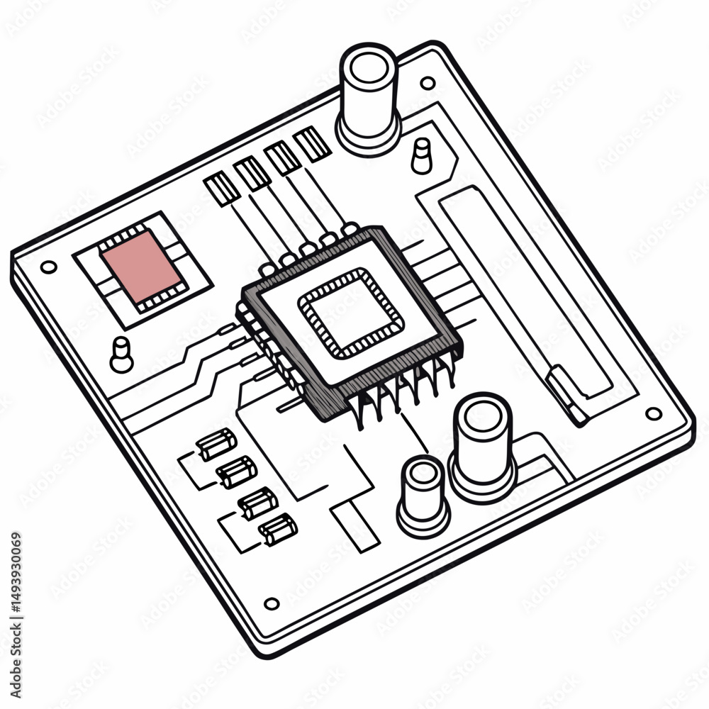 Aufkleber microchip circuit board technology computer hardware electronic component
