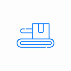 logistics conveyor icon sign vector