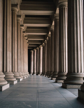 colonnade in the city