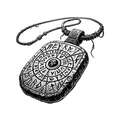 Intricate vintage pocket watch with detailed engravings and a chain