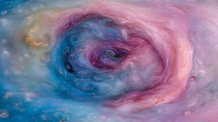 Fototapeta premium Abstract Swirling Galaxy Slime Pink Blue Glitter Texture
