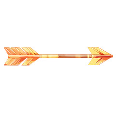Sleek Arrow with Smooth Gradient Transitions in Soft Isolated on Transparent Background