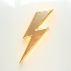 Gold Lightning Bolt Symbol