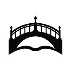 Bridge Over River Silhouette